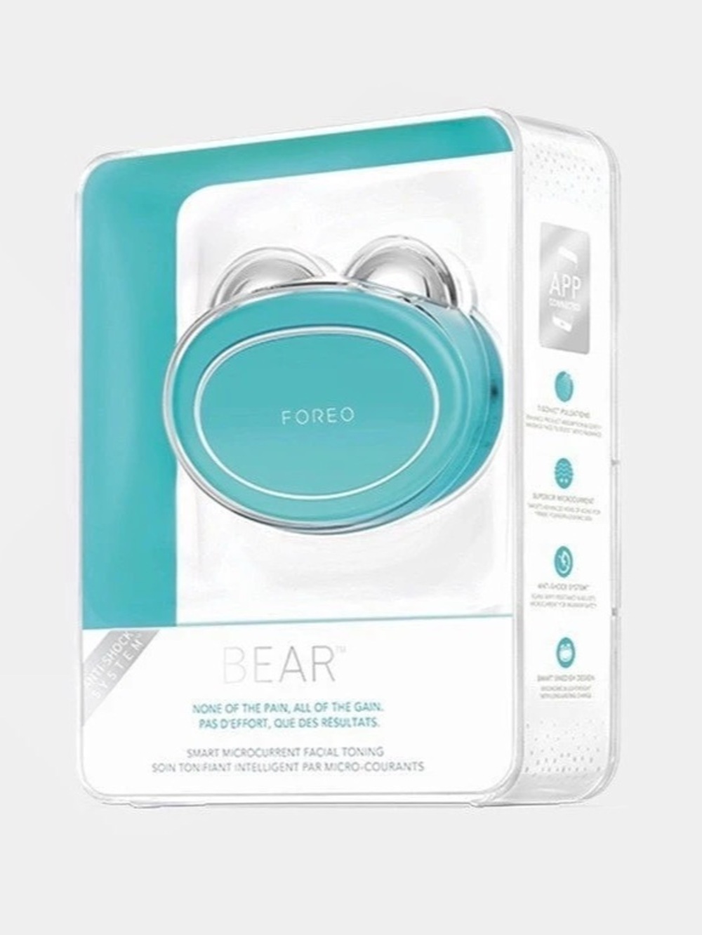 FOREO Bear Microcurrent Facial Device - Instant Face Lift & Toning - Mint